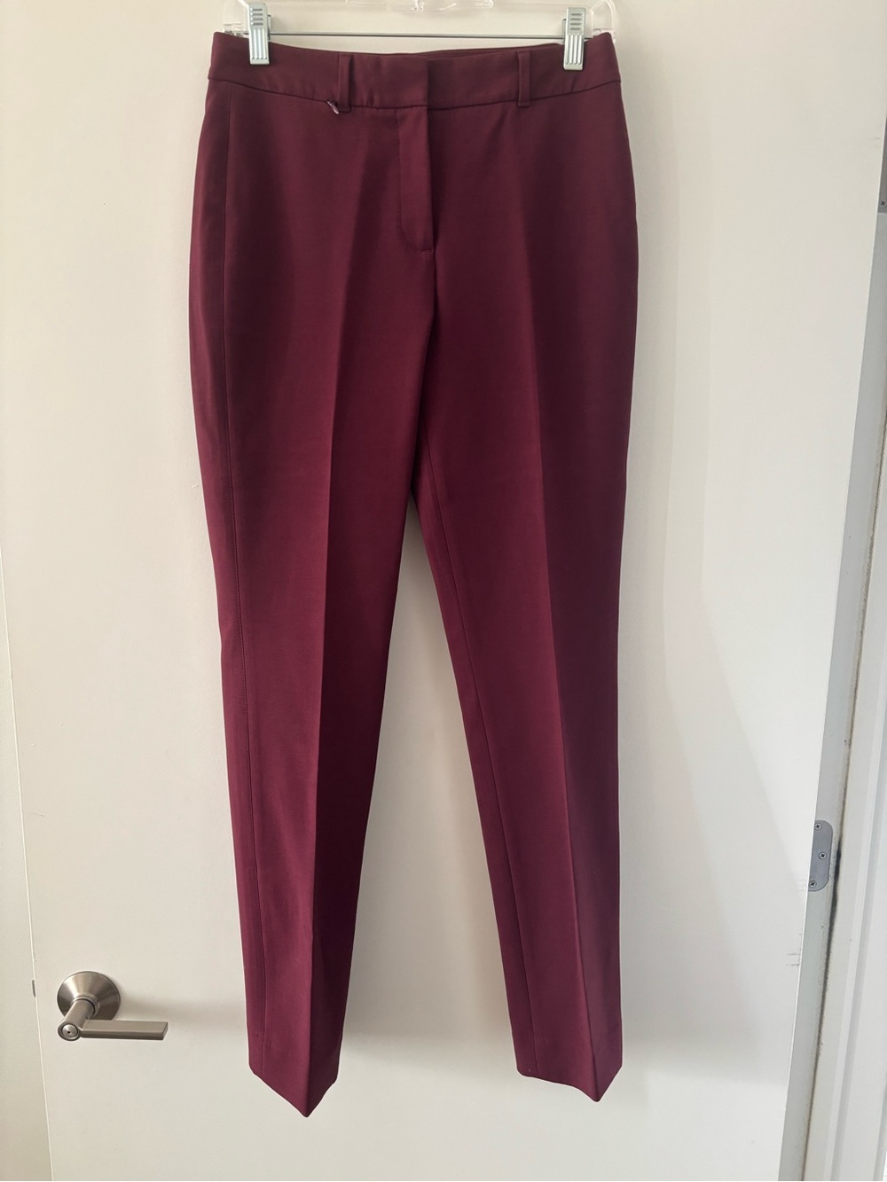 White House Black Market Women's Tailored Wine-Colored Pants